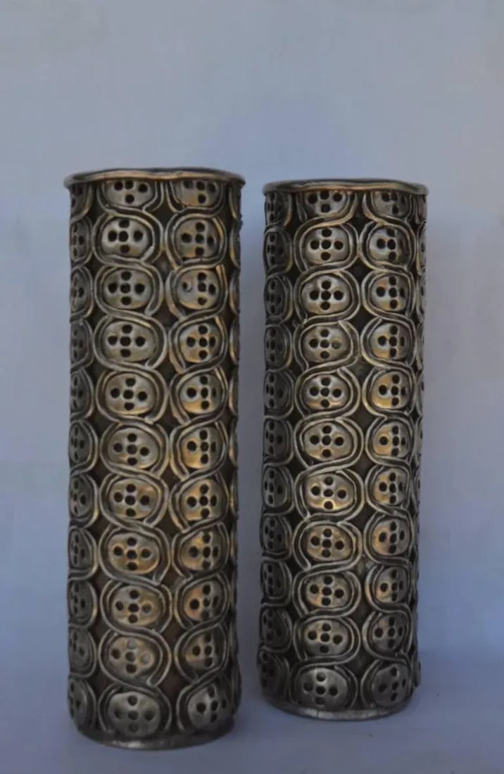 Antonio Pineda Silver Candlesticks - a Pair - 8