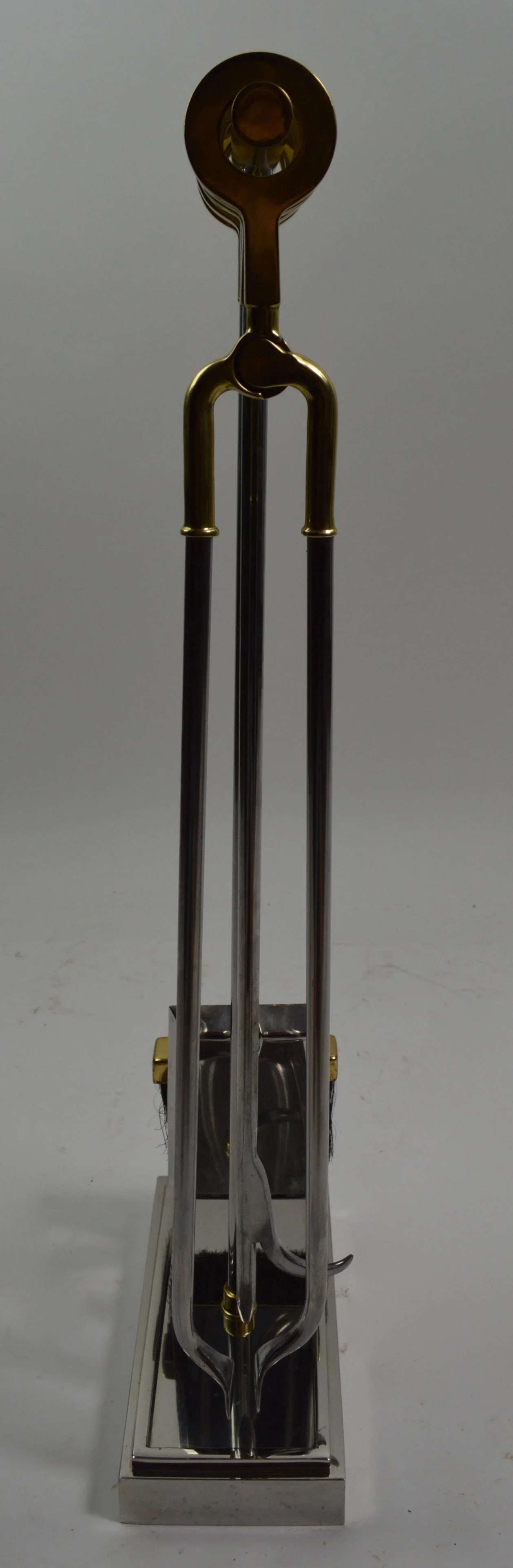 Chrome and Brass Fireplace Tools by Alessandro - 7