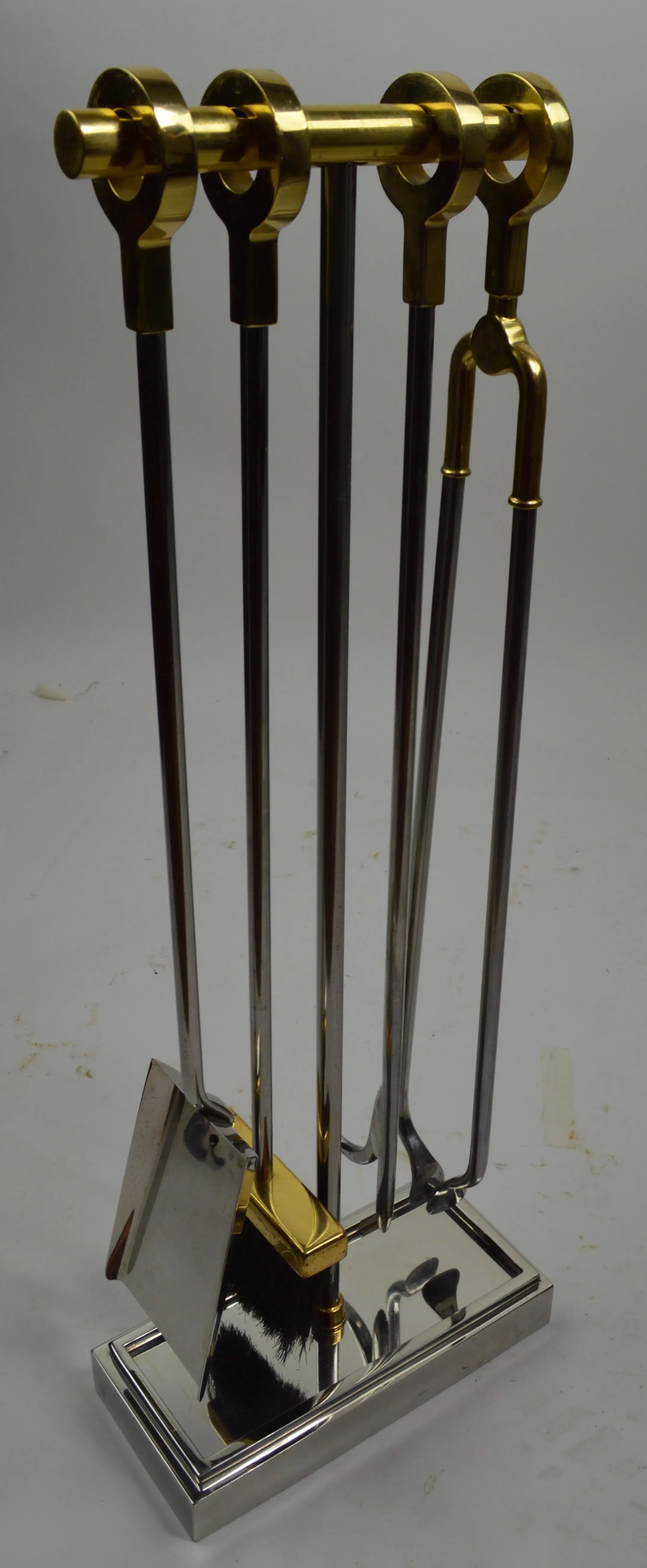 Chrome and Brass Fireplace Tools by Alessandro - 9