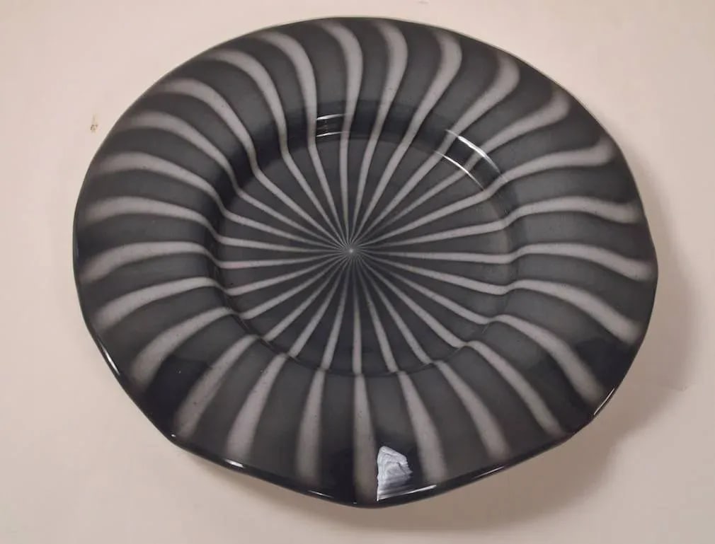 Large Murano Platter Centerpiece Bowl Attributed to Barbini - 2