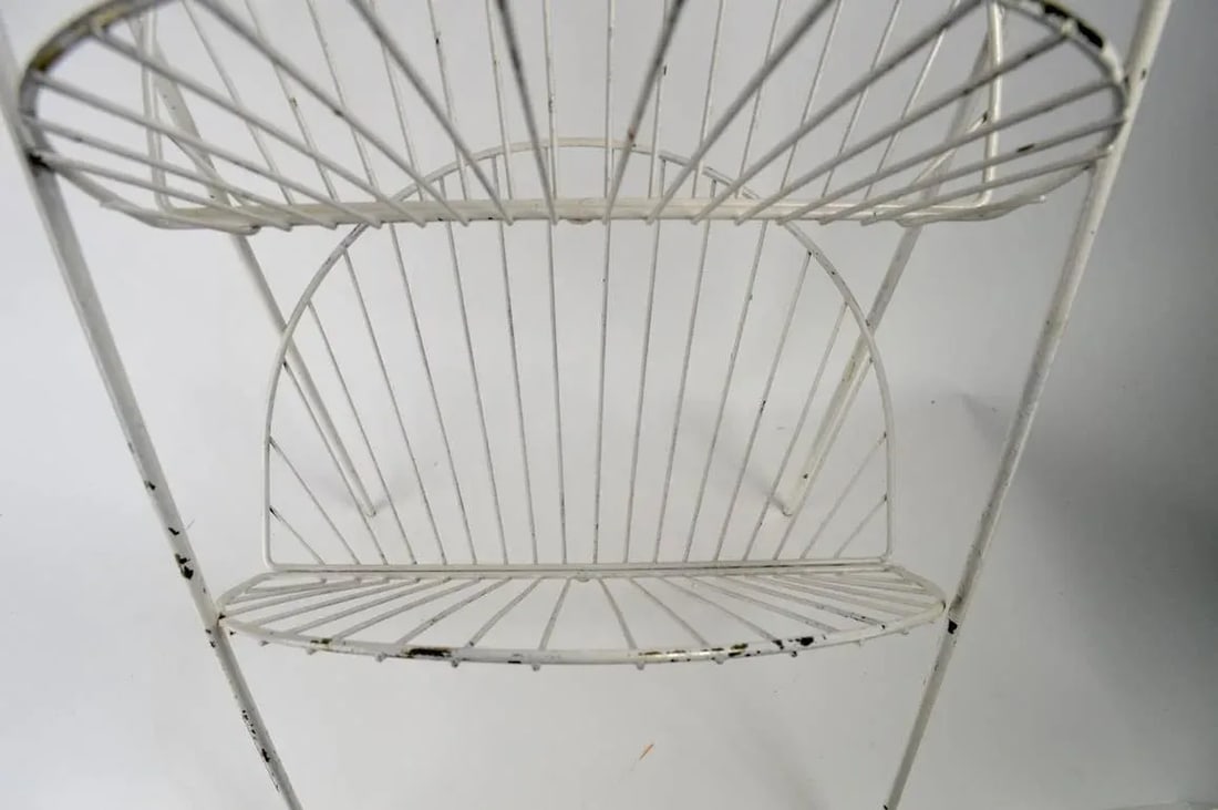 Iron and Brass Catch All Shelf Magazine Rack - 9