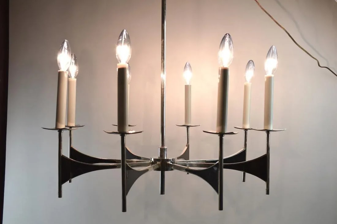 Eight-Light Spoke Chandelier by Sciolari - 2