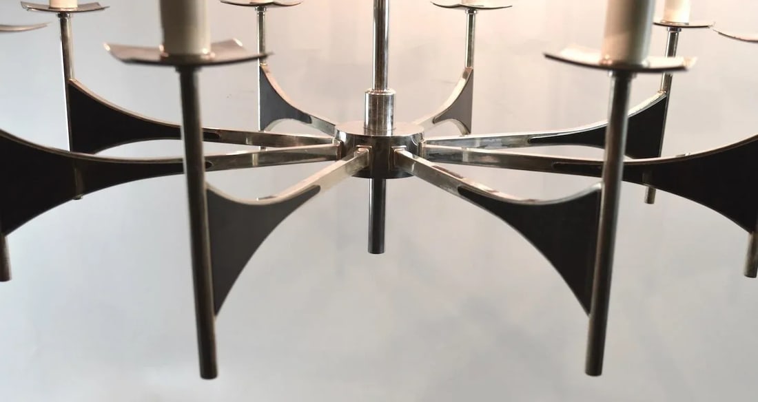 Eight-Light Spoke Chandelier by Sciolari - 3