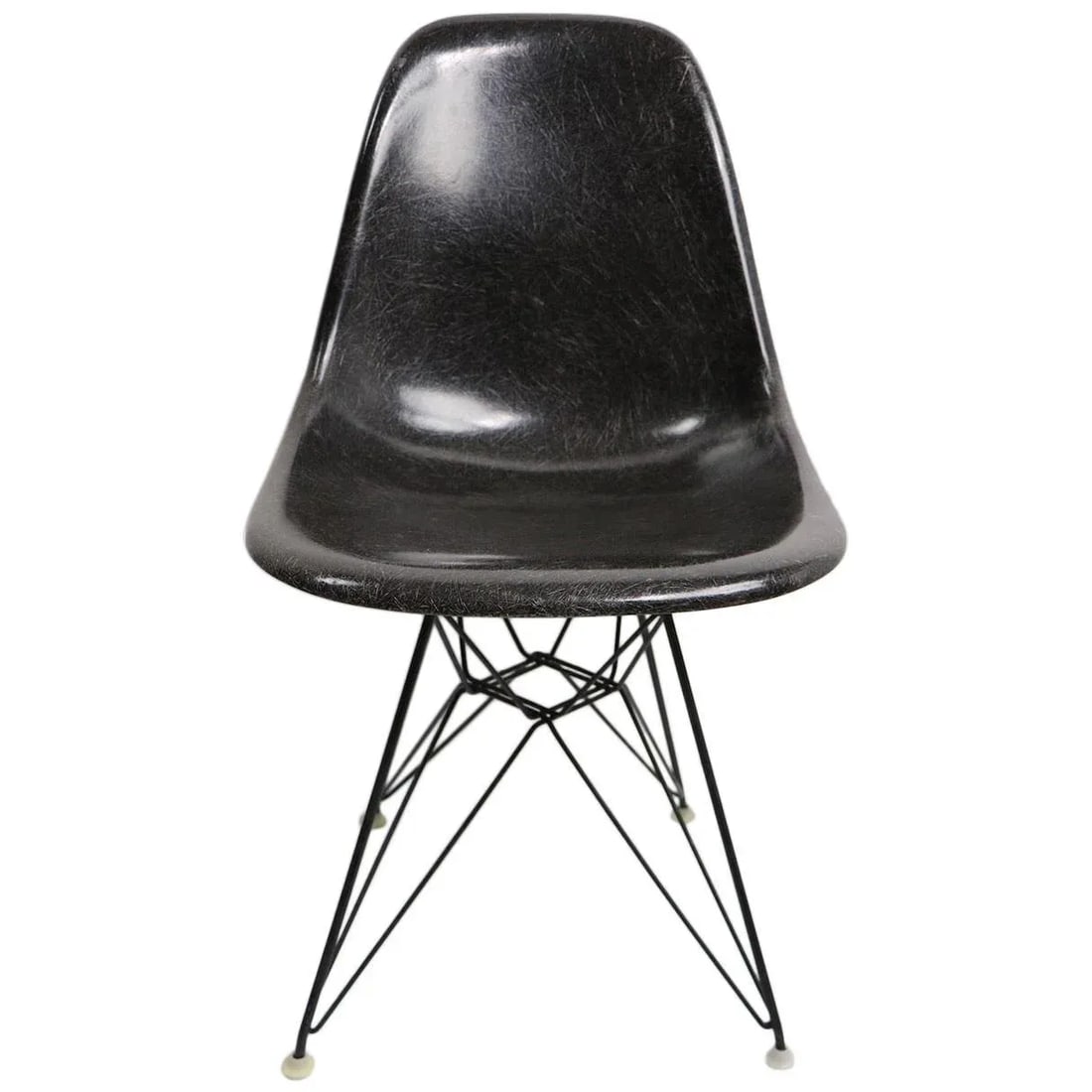 Eames Grey Fiberglass Dsr on Eiffel Tower Base - 11