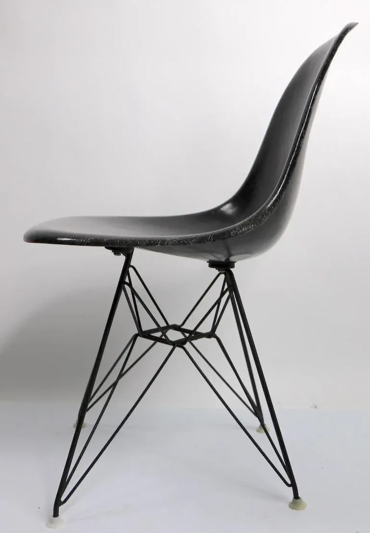 Eames Grey Fiberglass Dsr on Eiffel Tower Base - 5