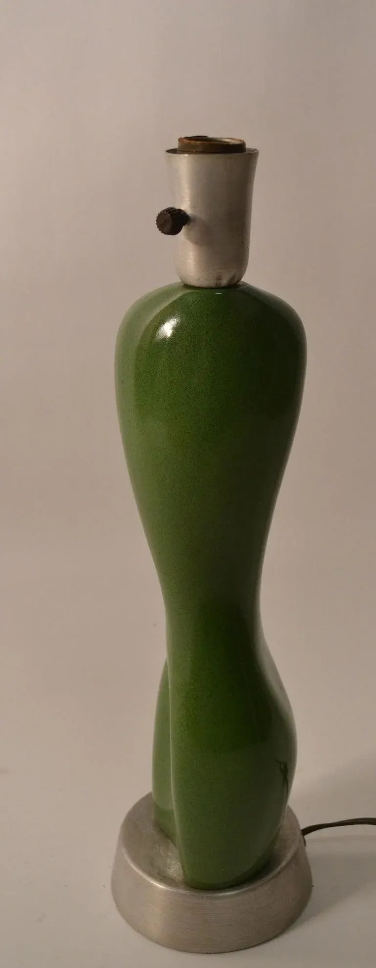 Russel Wright Ceramic Nude Form on Spun Aluminum Base - a Pair - 10