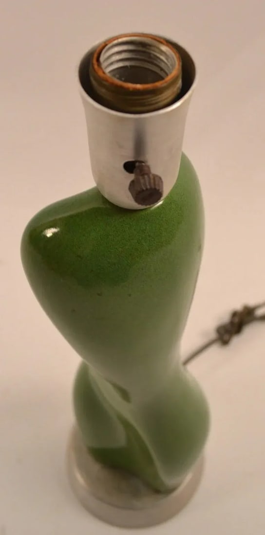 Russel Wright Ceramic Nude Form on Spun Aluminum Base - a Pair - 9