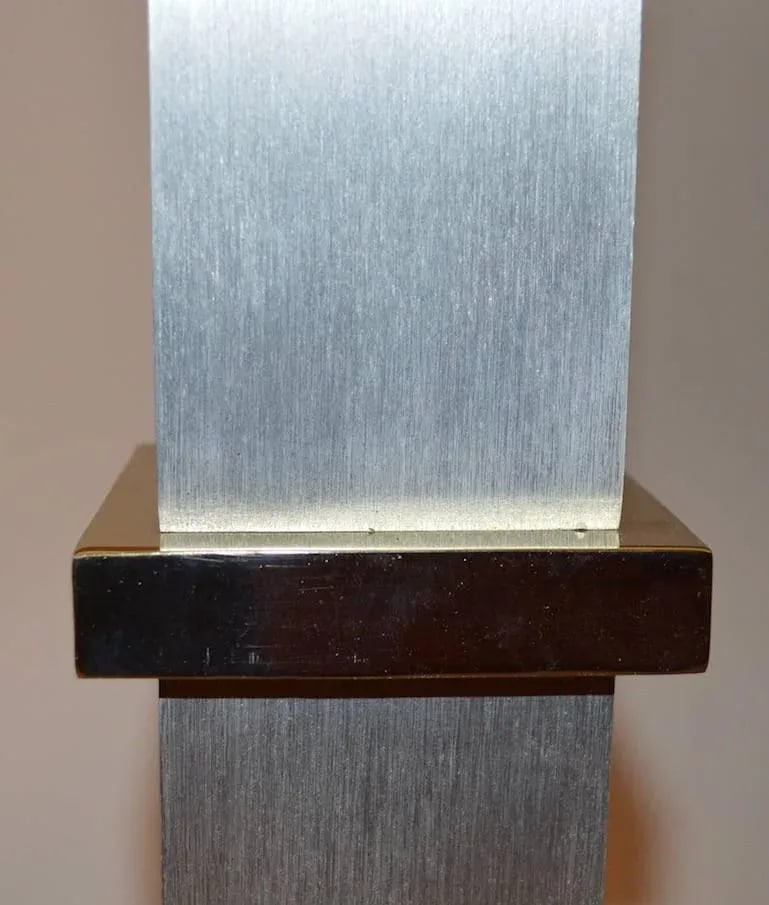 Steel and Brass Cityscape Lamps by Laurel Lamp Company - a Pair - 10