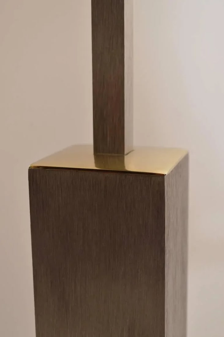 Steel and Brass Cityscape Lamps by Laurel Lamp Company - a Pair - 7