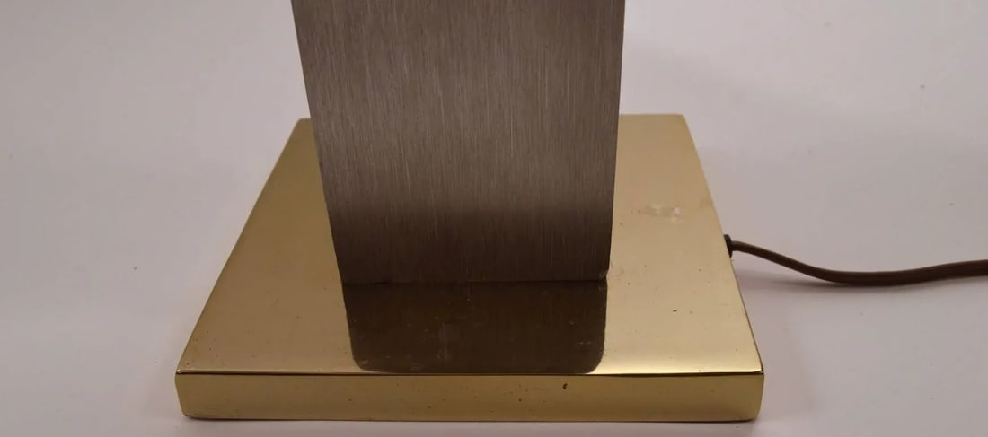 Steel and Brass Cityscape Lamps by Laurel Lamp Company - a Pair - 8