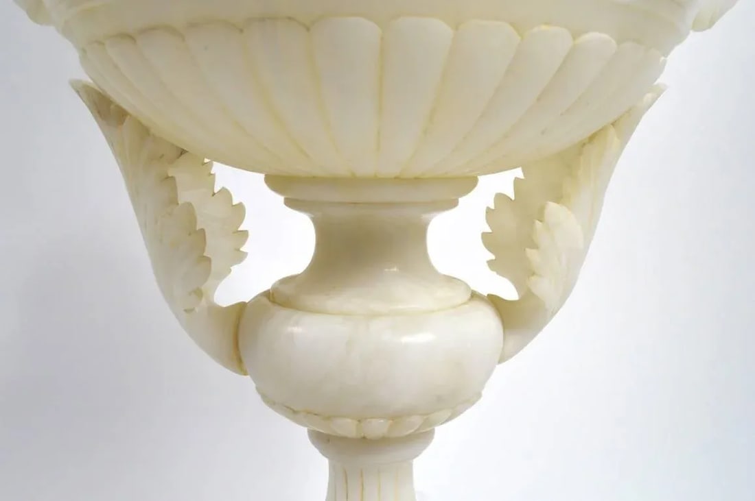 Large Alabaster Lamp by Marbro Co - 7