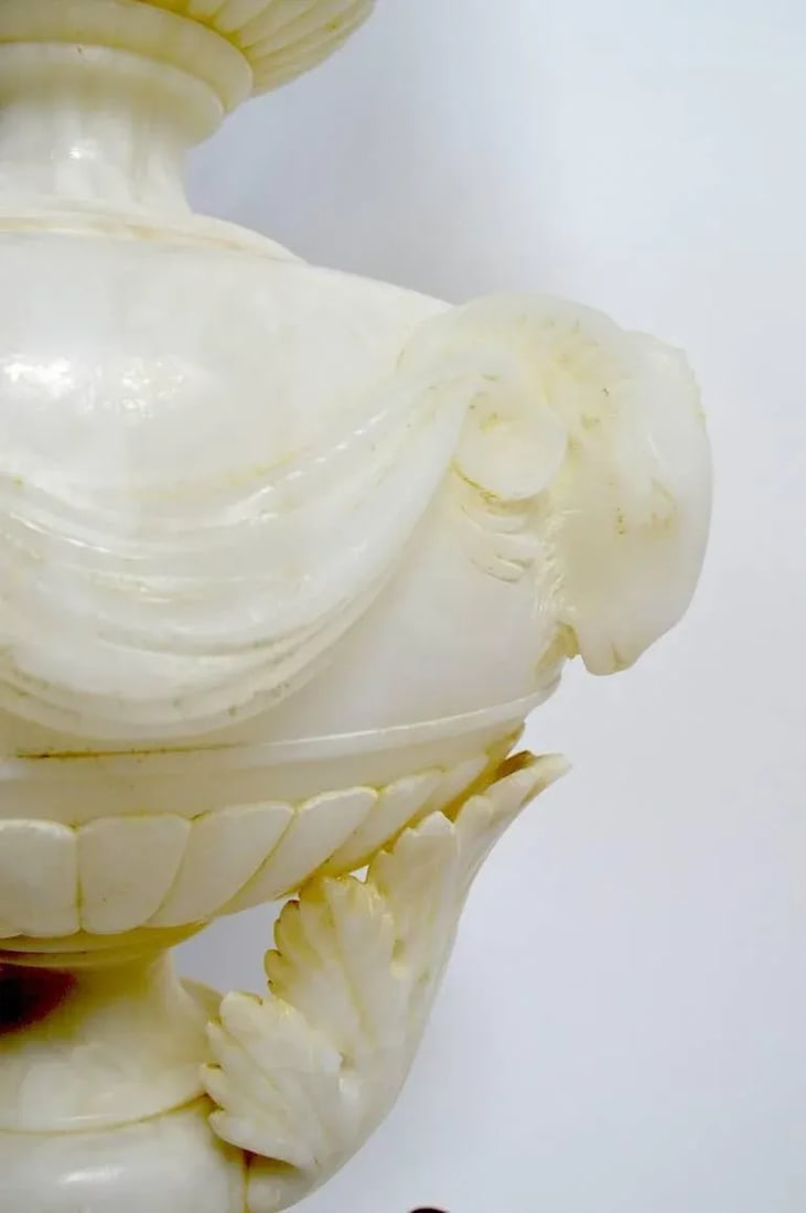 Large Alabaster Lamp by Marbro Co - 8