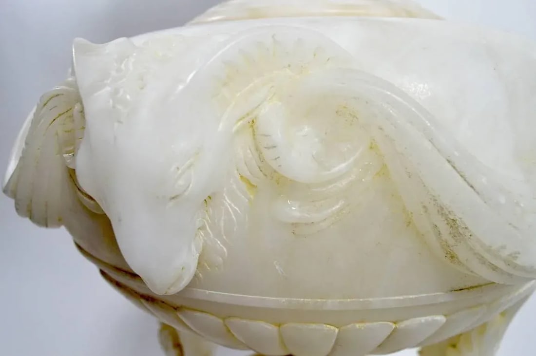 Large Alabaster Lamp by Marbro Co - 9