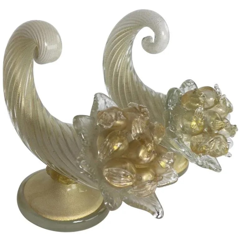 Murano Glass Cornucopia by Barovier and Toso - a Pair - 13