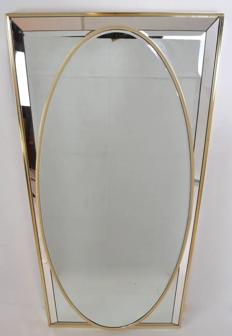 Decorative Mirror on Mirror Attributed to Labarge - 2
