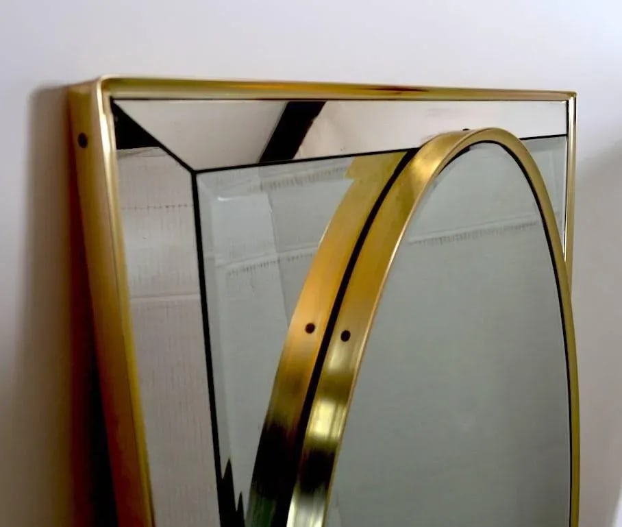 Decorative Mirror on Mirror Attributed to Labarge - 6