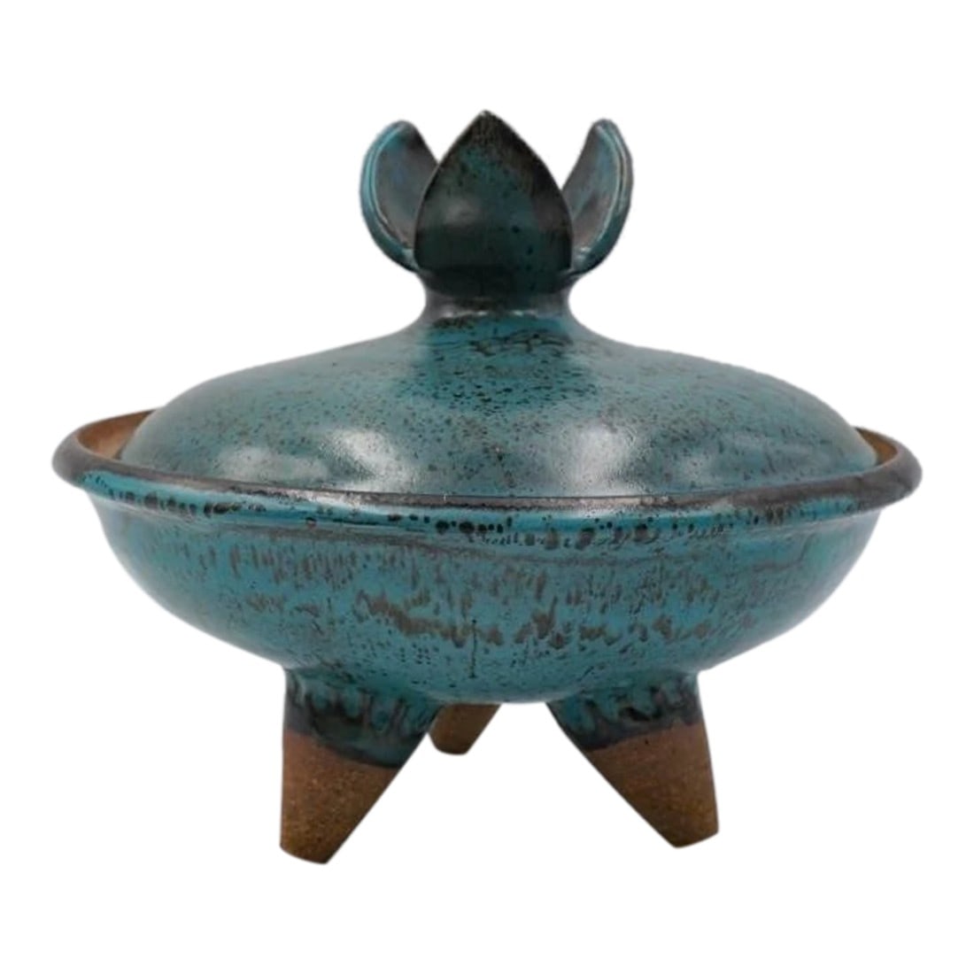 Mid 20th Century Joel Edwards Covered Pottery Bowl (1 of 7)