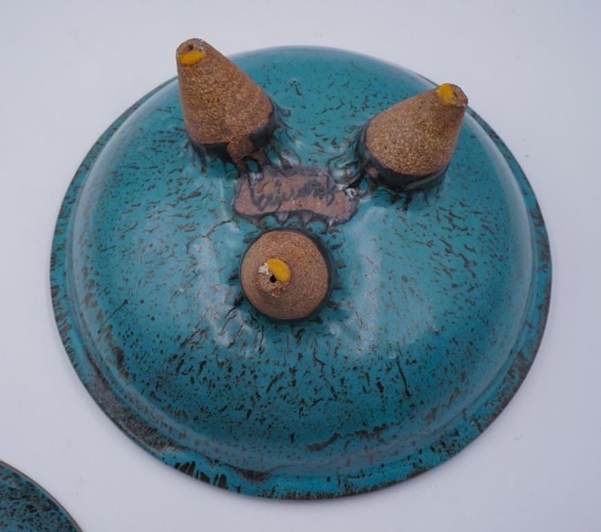 Mid 20th Century Joel Edwards Covered Pottery Bowl - 6
