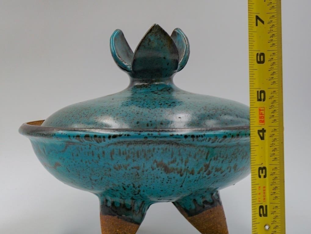 Mid 20th Century Joel Edwards Covered Pottery Bowl - 7