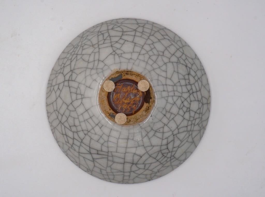 1959 Harding Black Crackle Glaze Bowl - 2