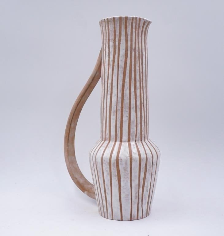 Mid 20th Century Joel Edwards Sculptural Pottery Pitcher - 5