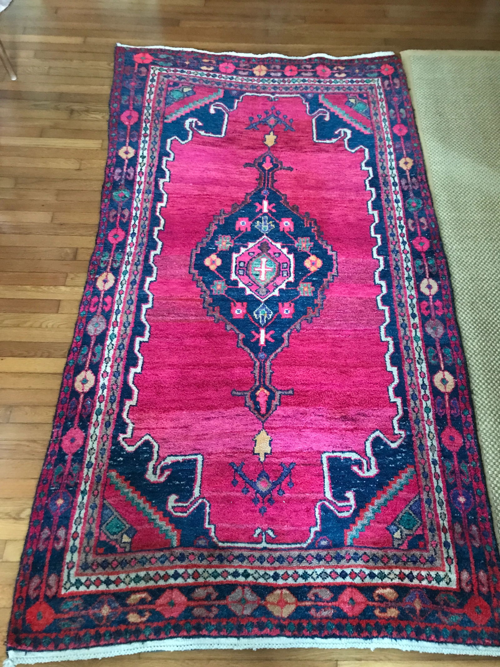 Vintage Handwoven Wool Rug-5x9' - 8
