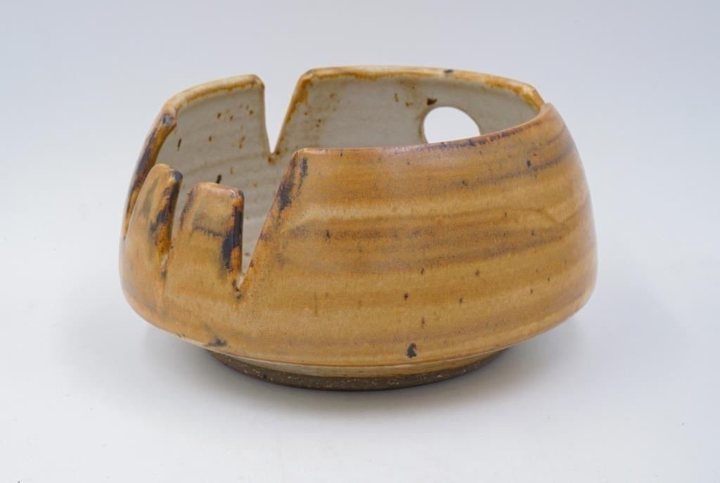 Mid 20th Century Joel Edwards Abstract Pottery Catchall Ashtray - 3