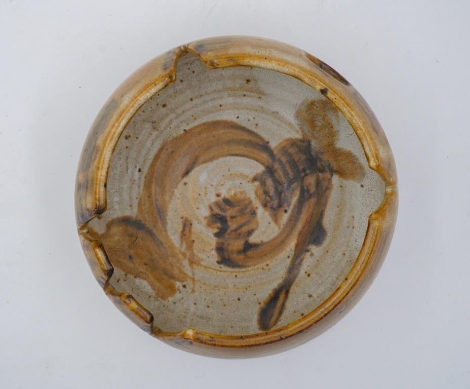 Mid 20th Century Joel Edwards Abstract Pottery Catchall Ashtray - 4
