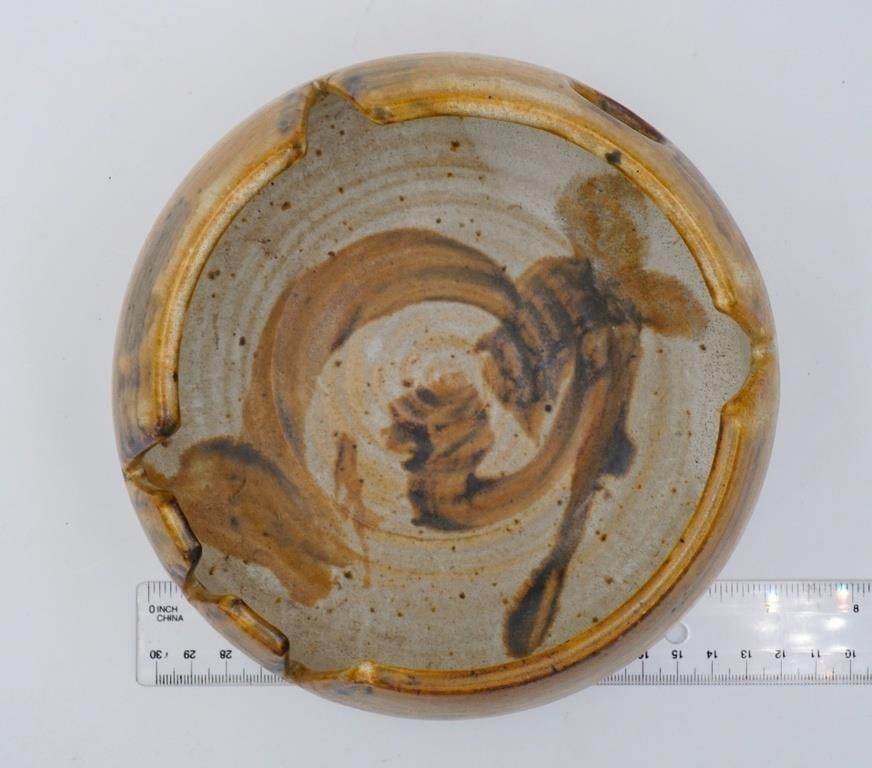 Mid 20th Century Joel Edwards Abstract Pottery Catchall Ashtray - 7