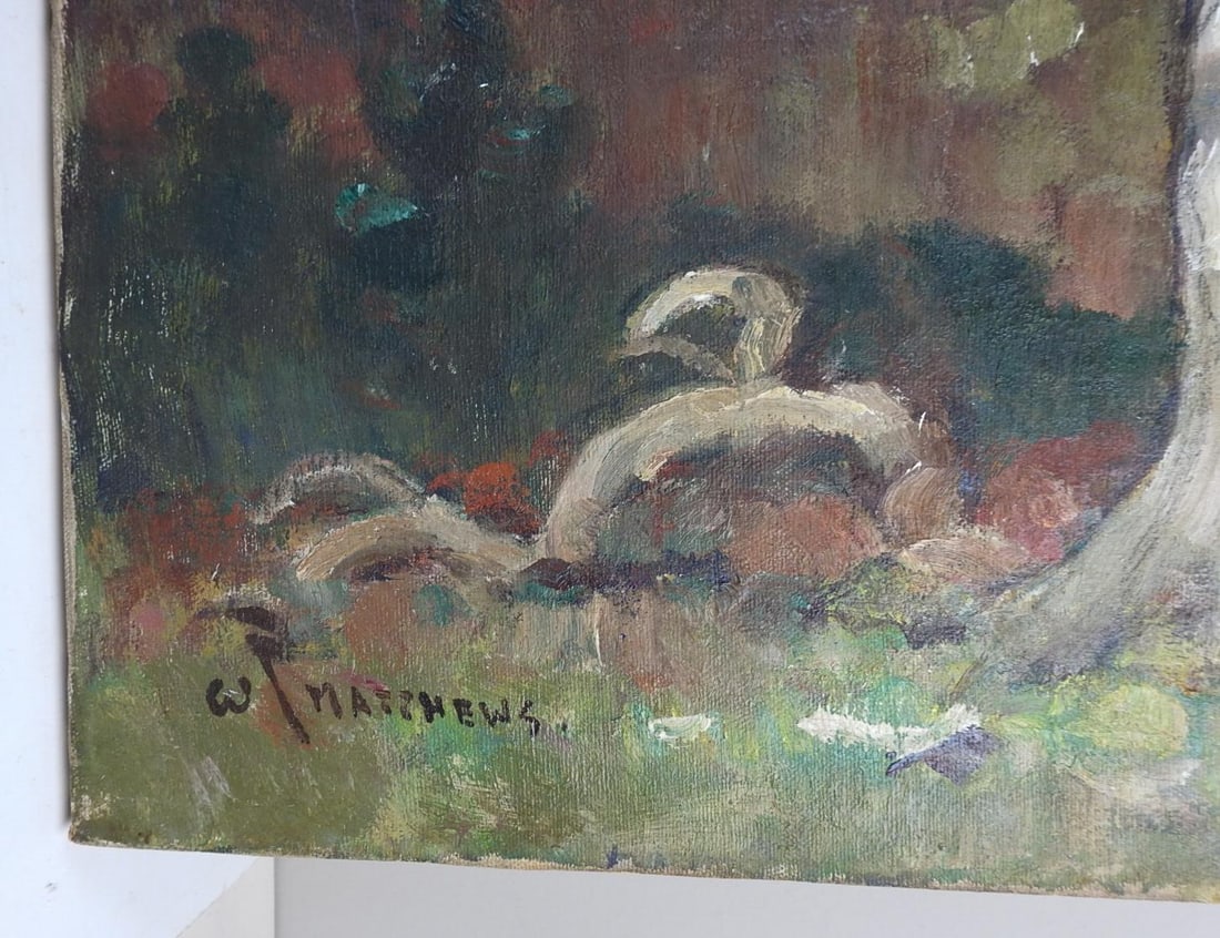 Early 20th Century Impressionist Lone Tree Stormy Landscape Painting - 2