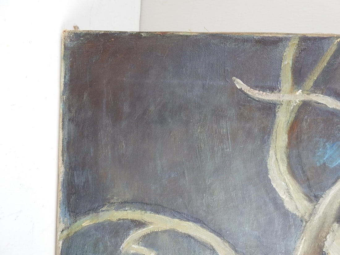 Early 20th Century Impressionist Lone Tree Stormy Landscape Painting - 3