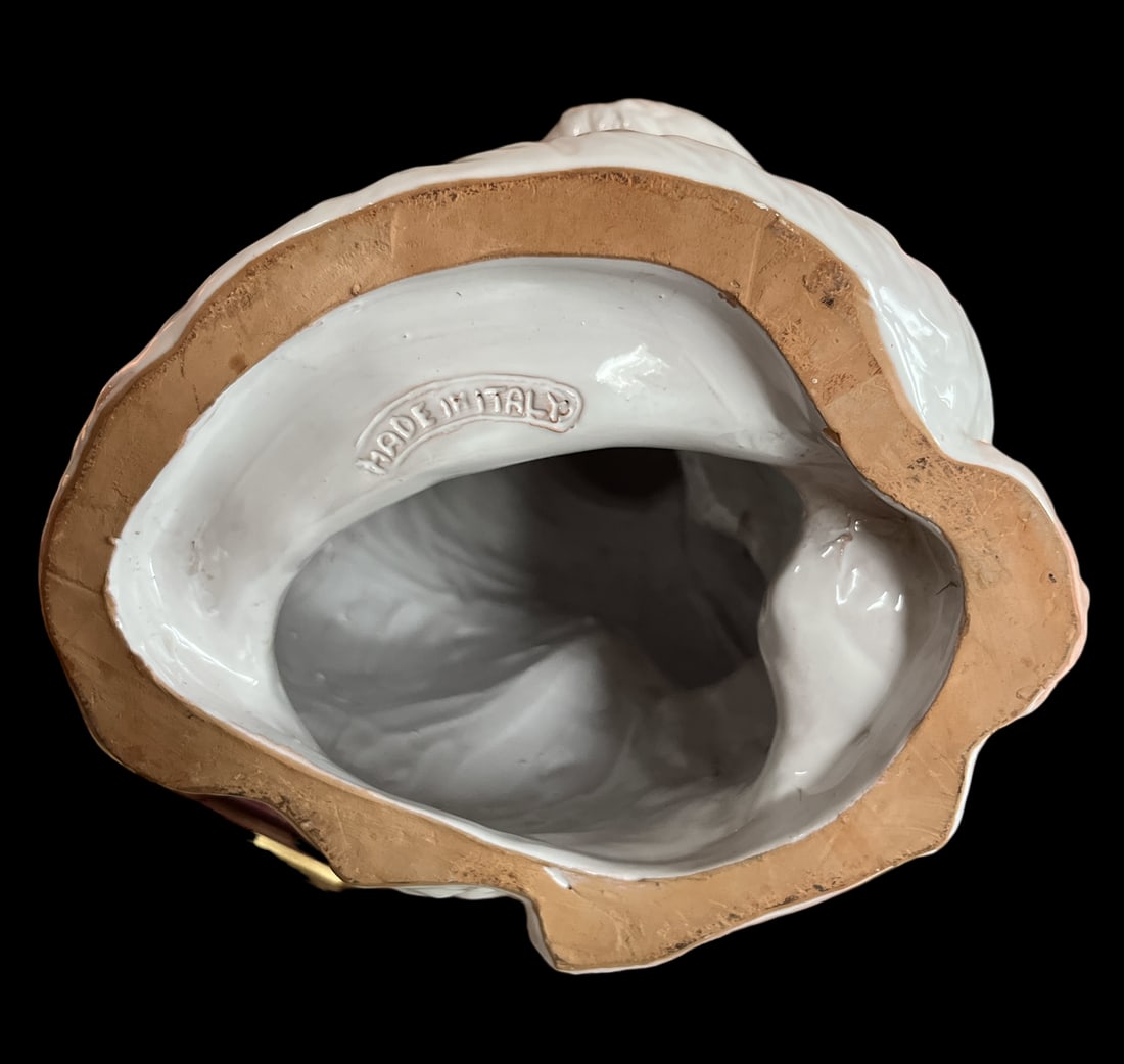 Large 1960s Italian Faenza Barbotine Ceramic Statue of a White Majolica Capuchin Monkey - 12