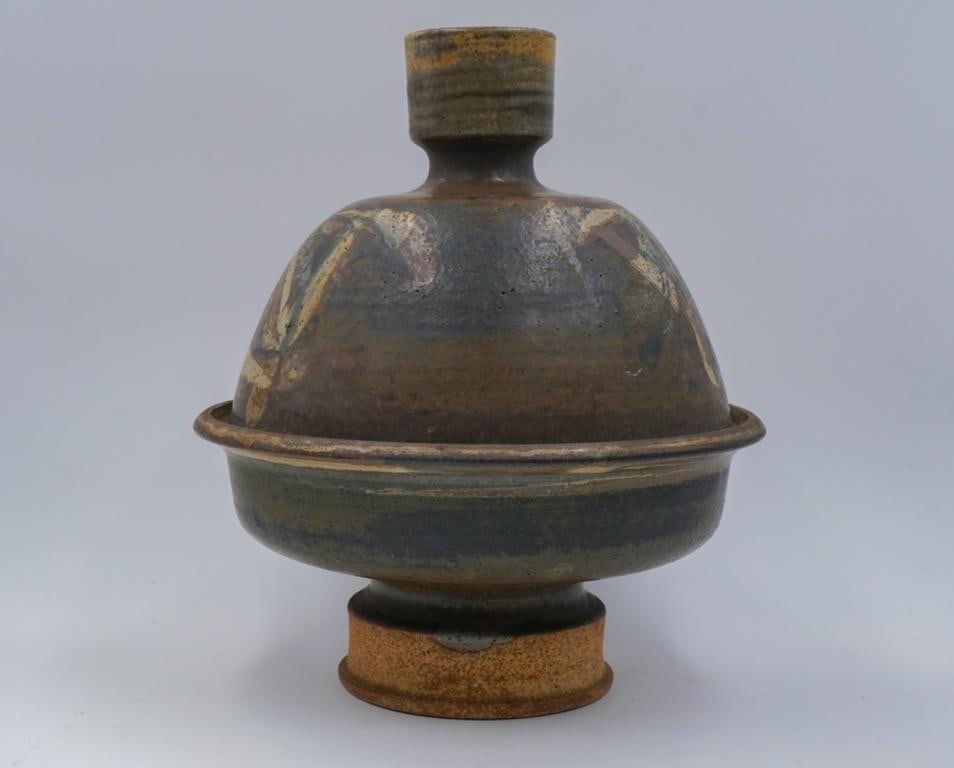 Mid 20th Century Joel Edwards Covered Pottery Bowl Tangine - 6