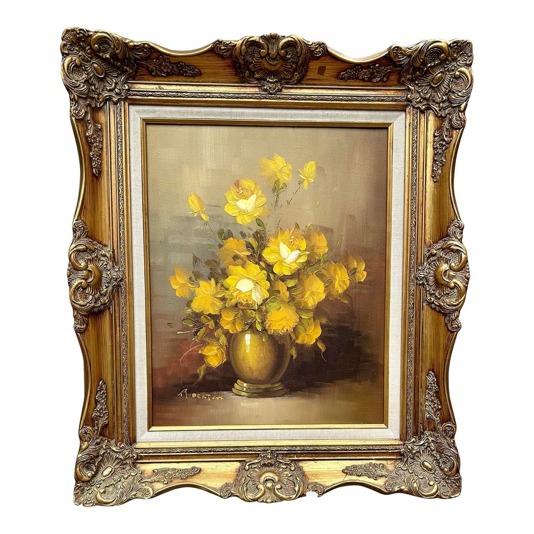Mid 20th Century Original, Large, Signed, Robert Cox, Floral/Botanical Still Life Bouquet, Oil Paint (1 of 8)