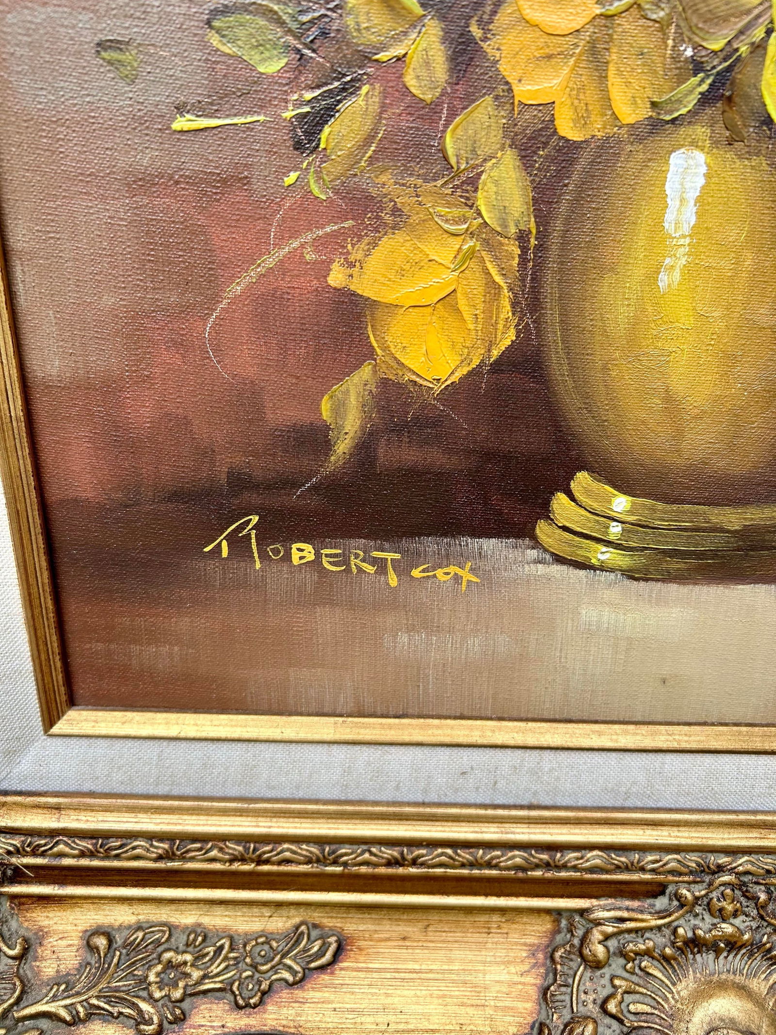 Mid 20th Century Original, Large, Signed, Robert Cox, Floral/Botanical Still Life Bouquet, Oil Paint - 3