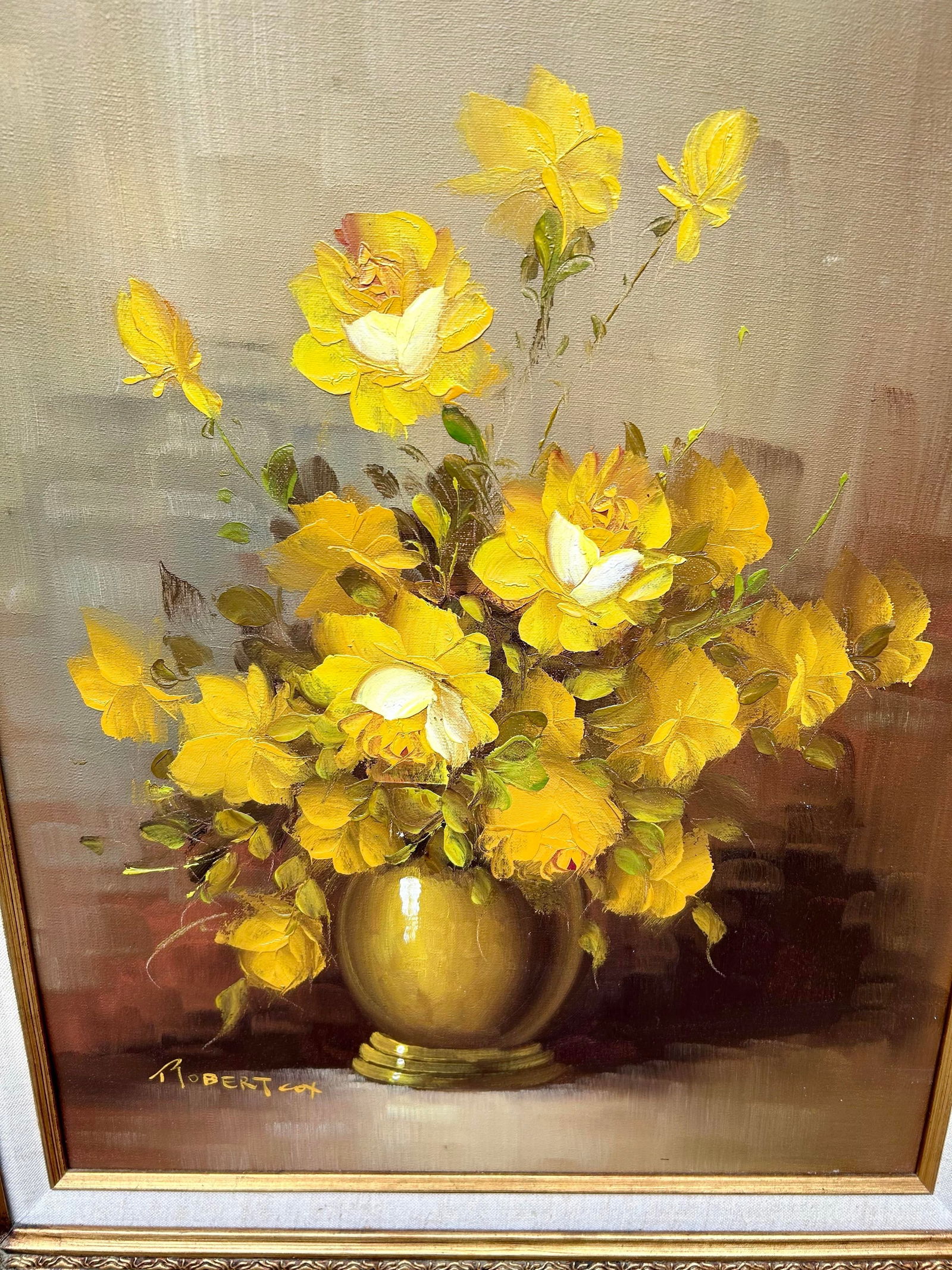 Mid 20th Century Original, Large, Signed, Robert Cox, Floral/Botanical Still Life Bouquet, Oil Paint - 4