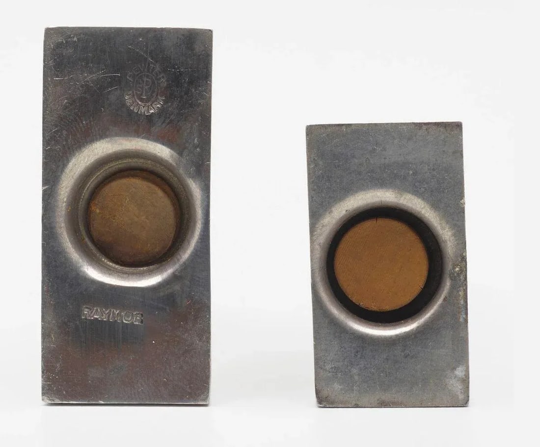 Paul Evans Salt and Pepper Shakers in Pewter, Circa 1955 - 2
