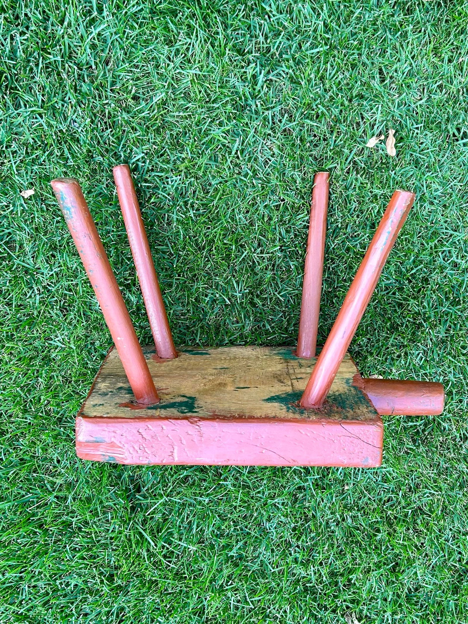 Early 19th Century Rustic, Primitive, 4-Legged Milking Stool - 10