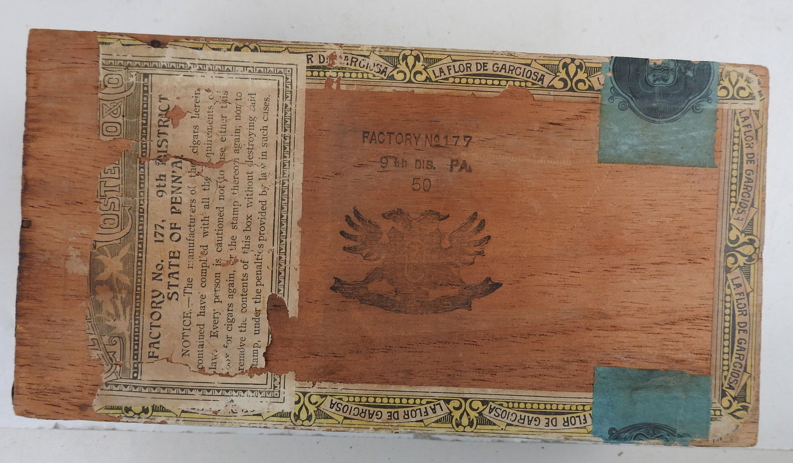 Antique Primative Folk Art Cigar Box Drawers - 9