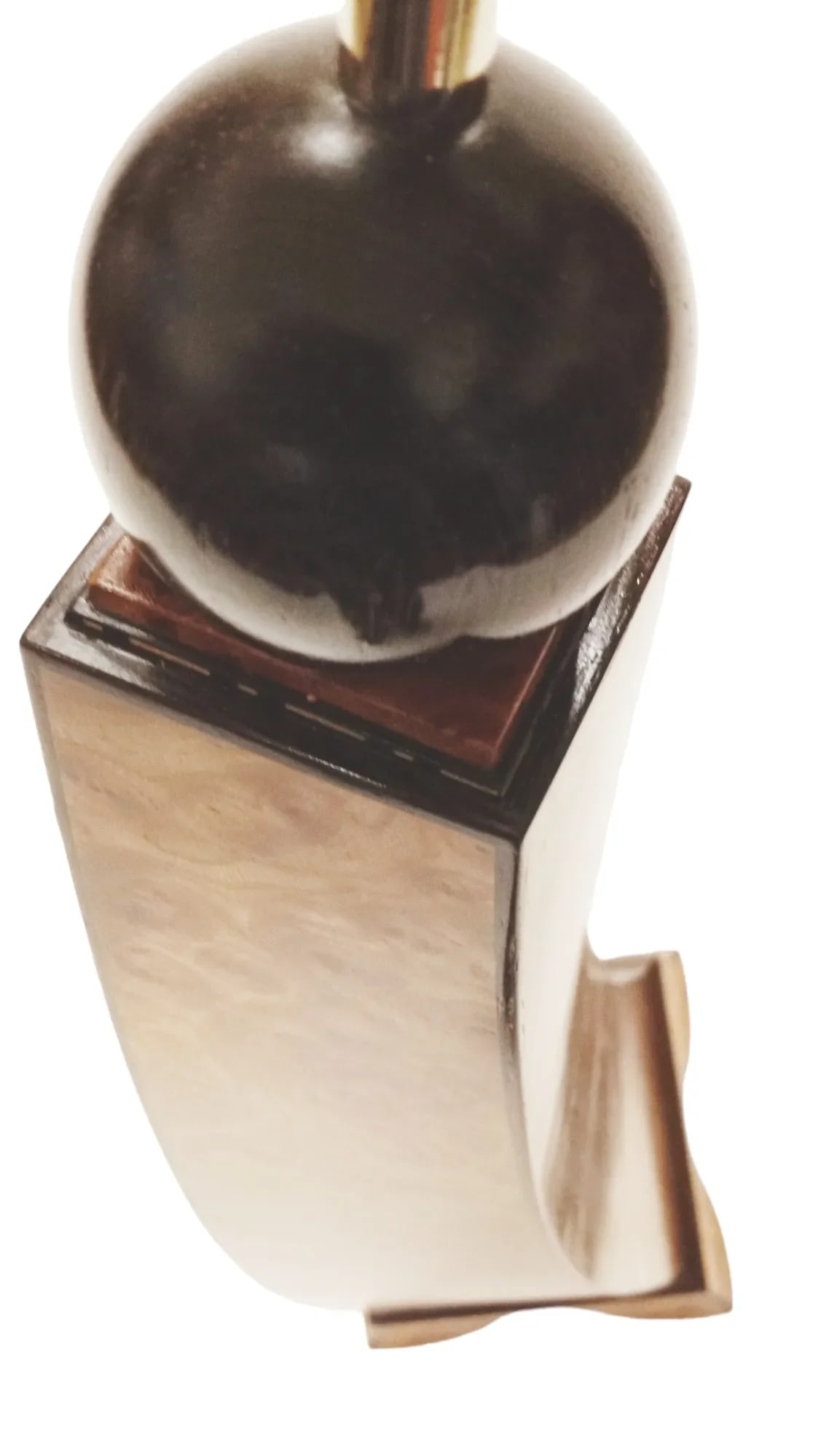 Elm Burl Jazz Inspired Lamp Twisted Variation - 3