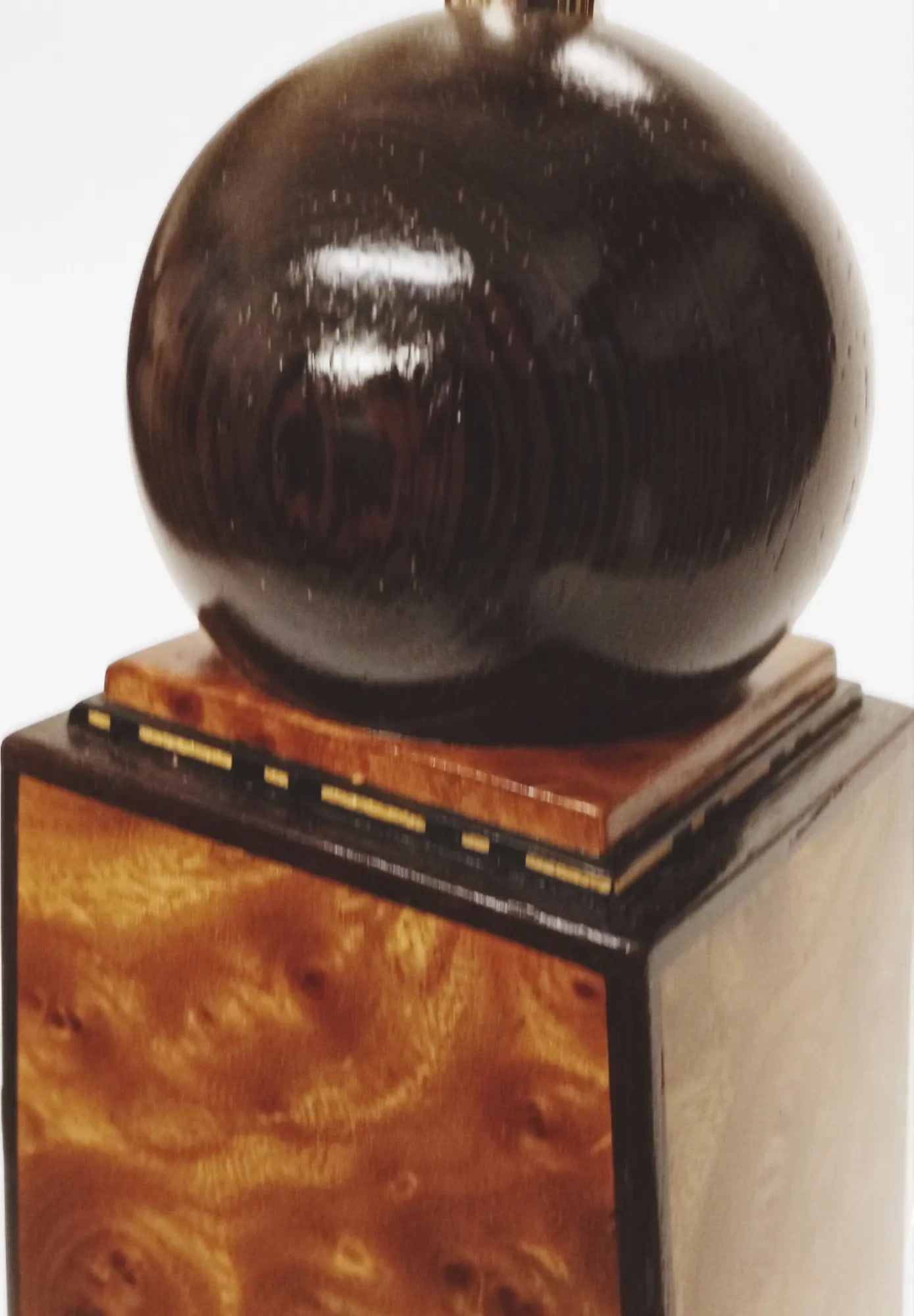 Elm Burl Jazz Inspired Lamp Twisted Variation - 4