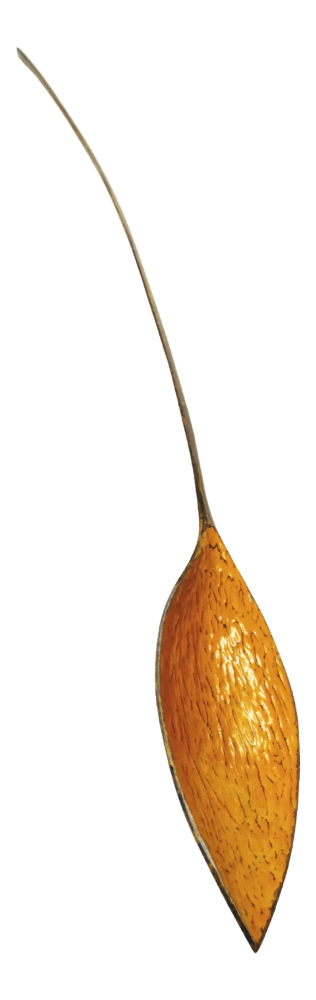 Spoon Sculpture - 8 Foot Long Black and Yellow Wall Art: This spoons profile shape is cut on the band's saw. The cross section is shaped by hand with a spoke shave and hand planes. The inside of the Spoon is hollowed out and textured by hand with a gouge