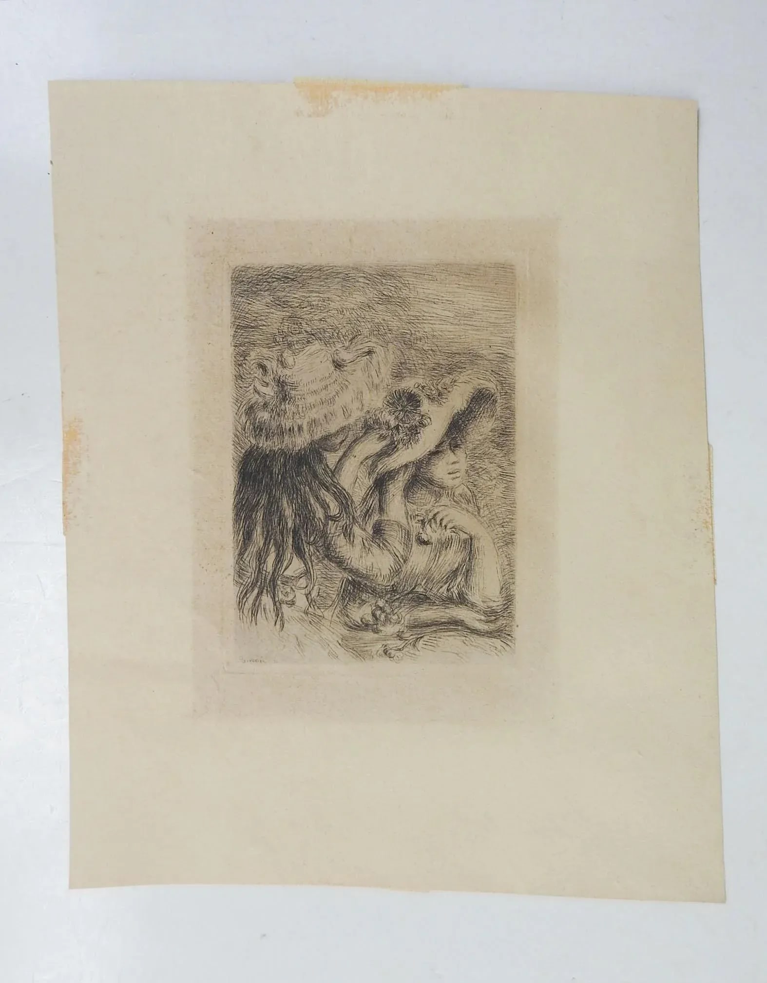 Early 20th Century Renoir Le Chapeau Epingle Etching - 3