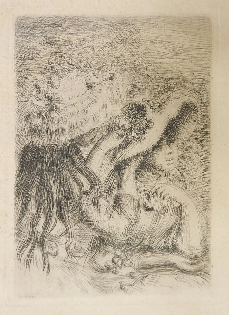 Early 20th Century Renoir Le Chapeau Epingle Etching - 4