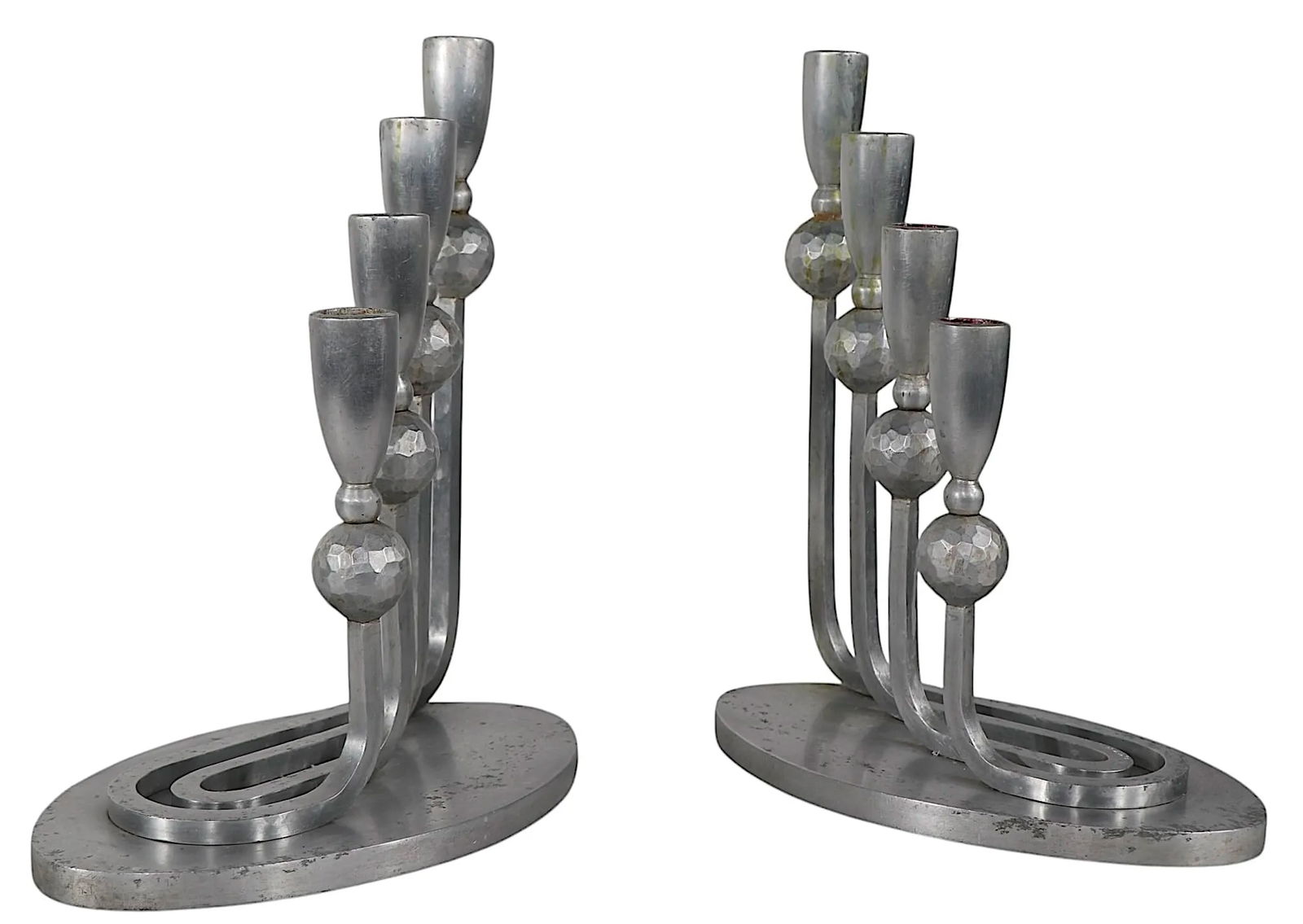 Large Pair of Palmer Smith Four Light Candlesticks - 2