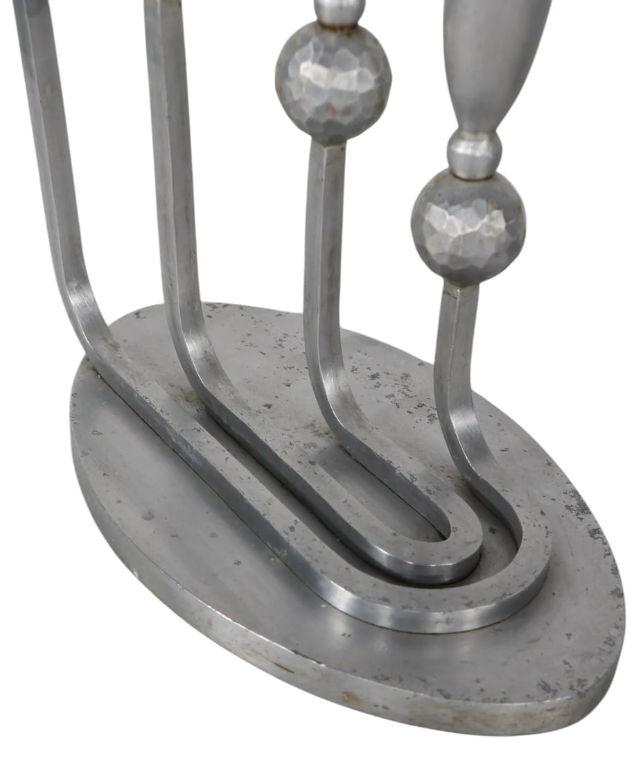 Large Pair of Palmer Smith Four Light Candlesticks - 6