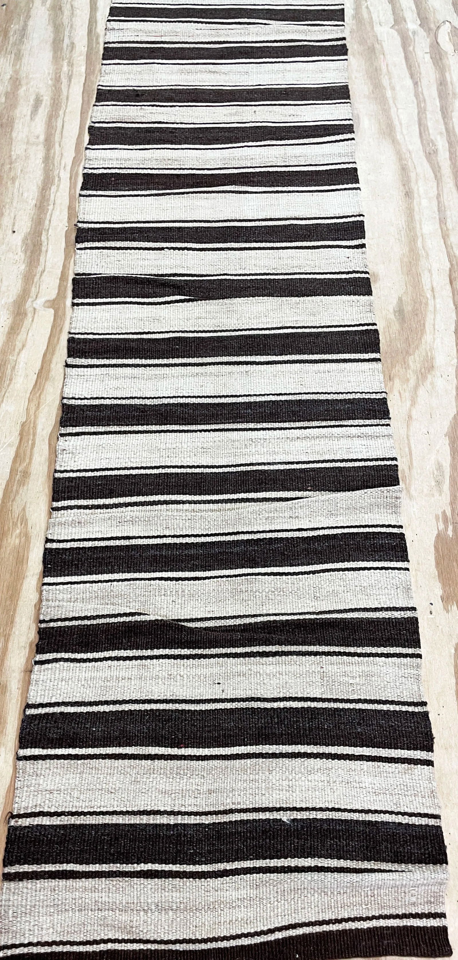 Vintage Mazanderan Kilim Runner,1'5" X 10',c-1970 - 5