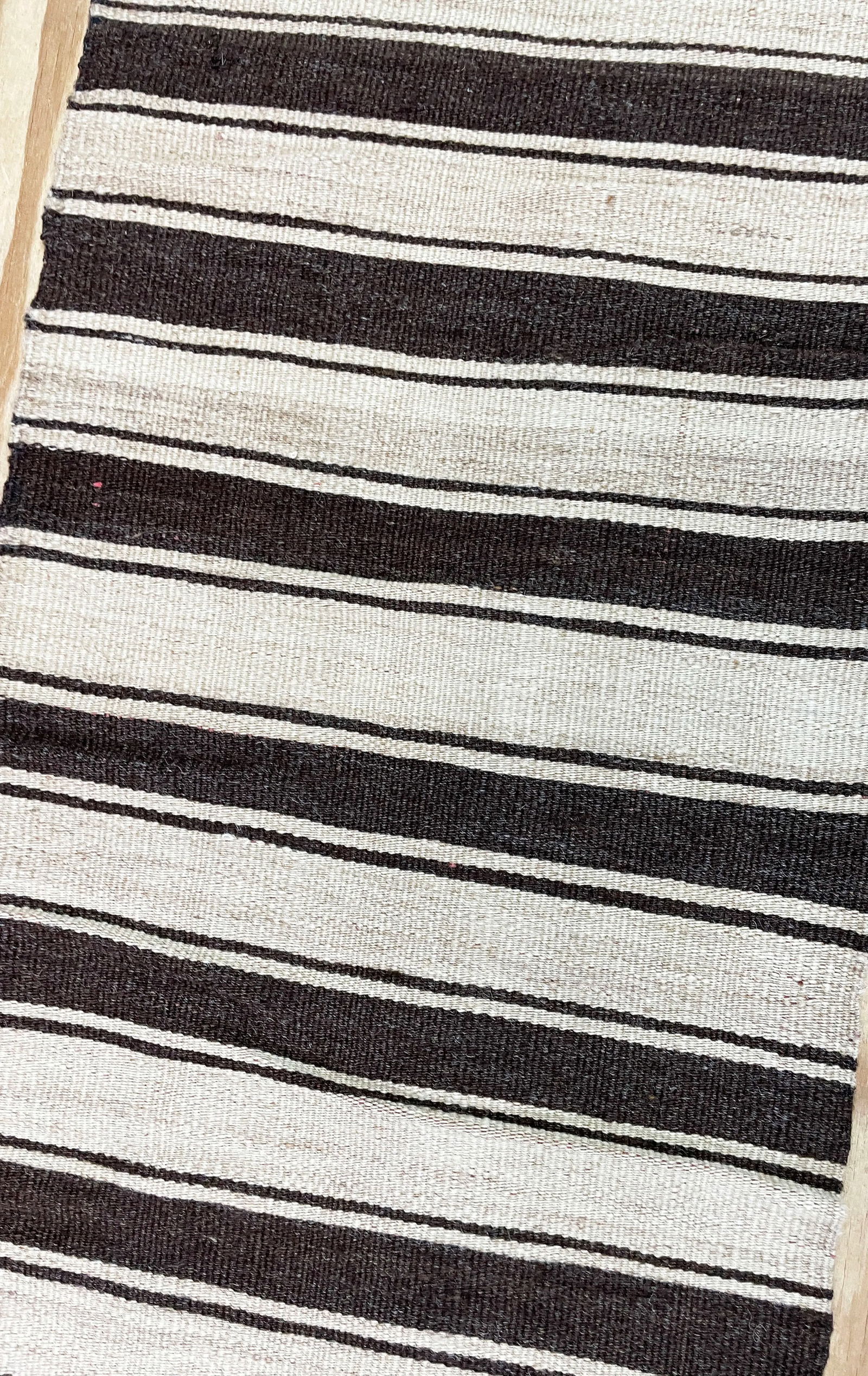 Vintage Mazanderan Kilim Runner,1'5" X 10',c-1970 - 6