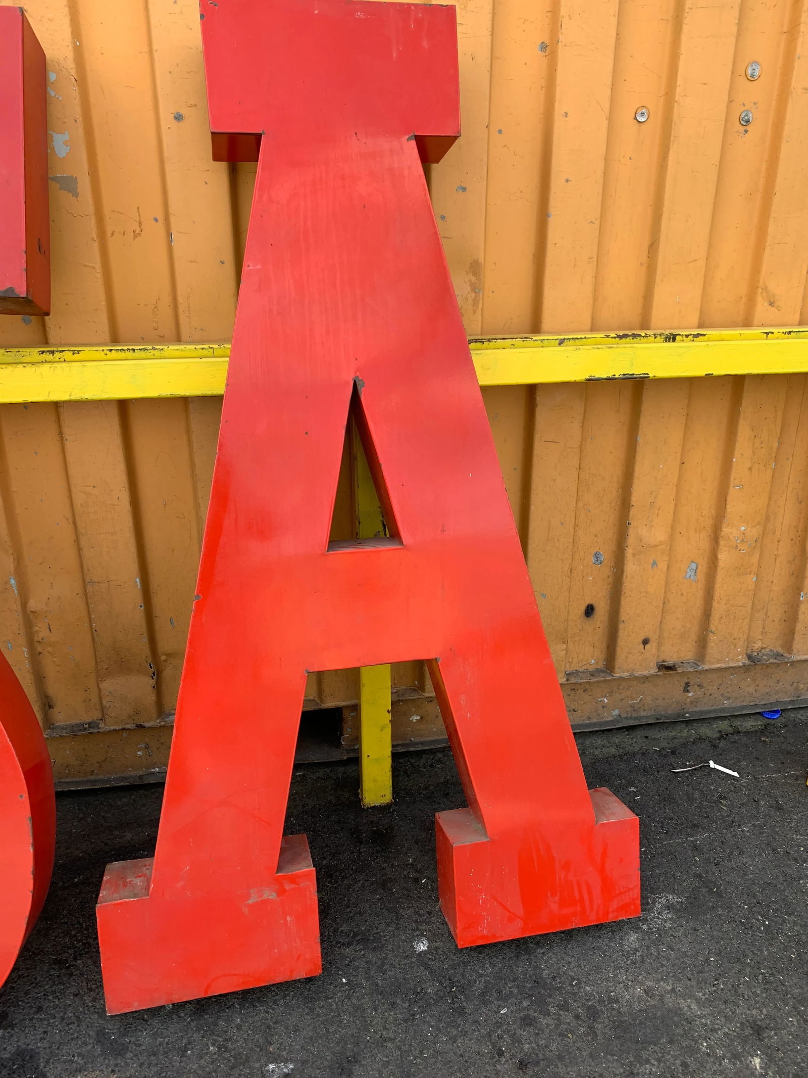 Vintage Metal Porcelain Sign Letters " Sale" or " Ales" - 5