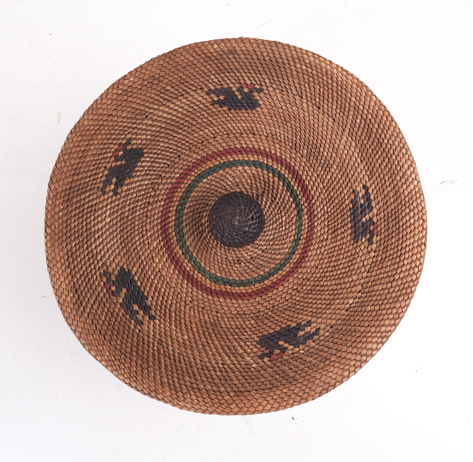 Makah Lidded Basket Whale Whaling Motif - 4